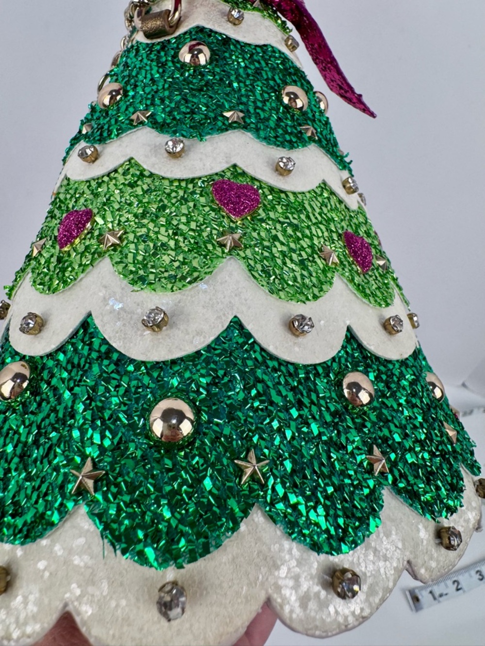 Betsey Johnson Spruce Me Up Cross Body Gold Chain Purse Bag Christmas Tree Zip - Picture 14 of 14